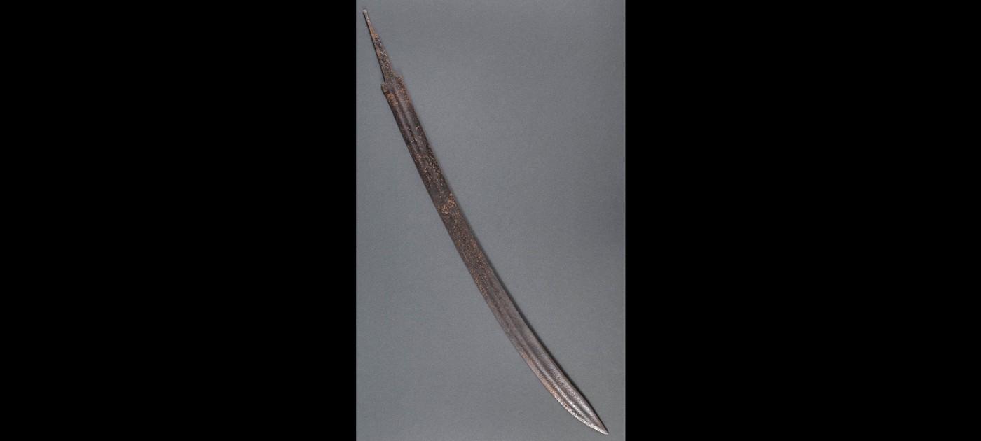 An infantry hanger sword blade reputed to have been carried by Maj. John Pitcairn who was mortally wounded at the Battle of Bunker Hill.