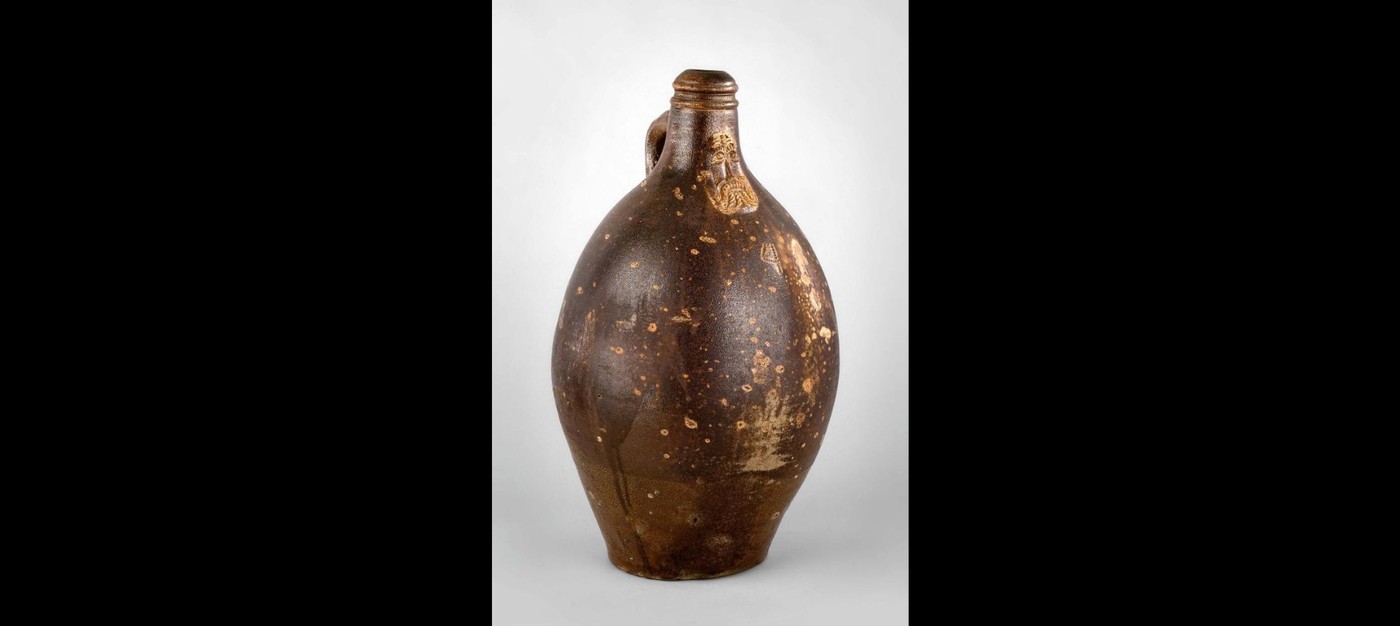 Bartmann Bottle received from a British ship sunk during the Siege of Yorktown in 1781.