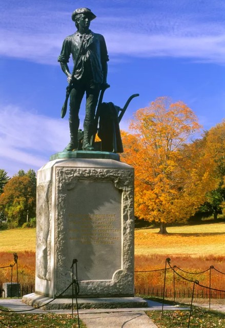 The Minute Man statue by Daniel Chester French, 1875